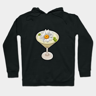 Daisy flower in drink Hoodie